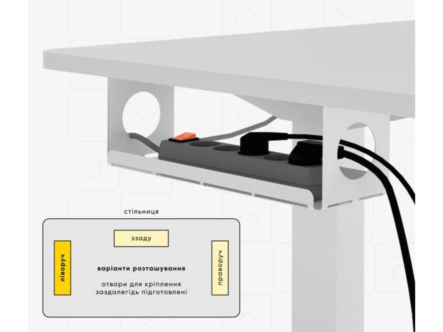 Стіл з електрорегулюванням висоти Mealux PowerDesk Duo White (EVO-242 Duo W/W) — фото 6